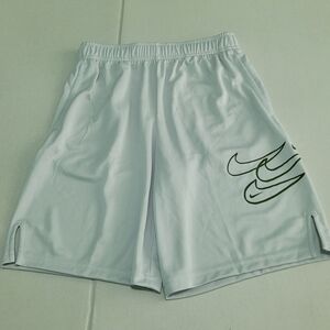 Nike Boy's White Athletic Shorts with Triple Swoosh